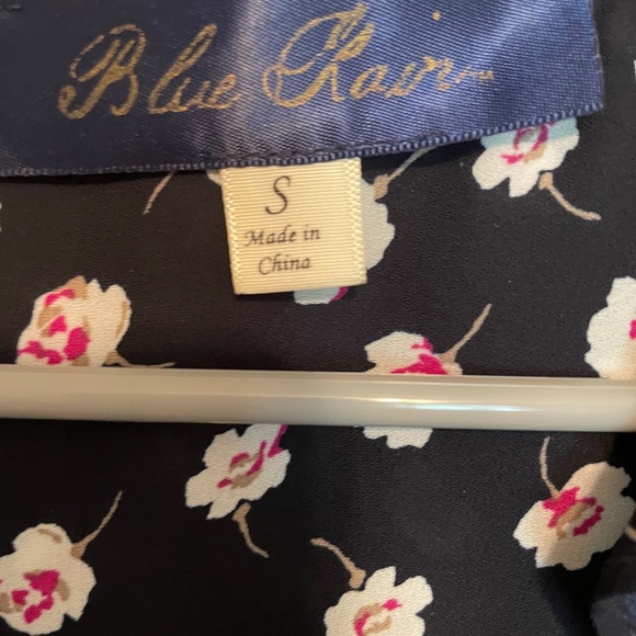 Francesca’s Blue and Floral Wrap Dress - Picture 7 of 7